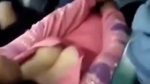 Boobs show in bus