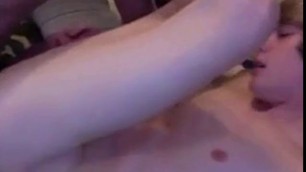 Cute blonde twink fucked on cam