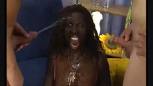 Amateur german black girl pissing and taking golden showers