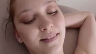 Lesbian fiery cuties lick ginger holes during massage