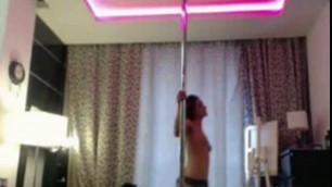 Strip pole dancing to Happy song