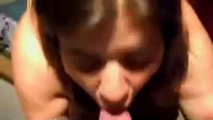 Blowjob is got by Man from Their Puffy GF in a Area