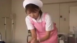 Japanese nurse works her sexy lips and gifted hands