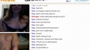 pretty Omegle Horny sluttie with BF moans for Big dick