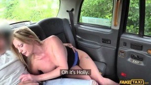Posh Sexy blonde bird misses date and gets fucked in taxi instead FakeTaxi