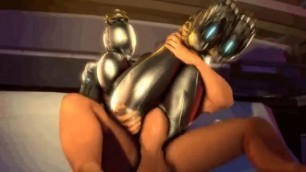 WARFRAME 3D cartoon shakes with assholes and tits
