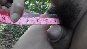 Transgender Slut shows her itty bitty clit cock and thick hairy pussy