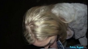 Fucked in car Beautiful Blonde Florane and cum on her tits PublicAgent