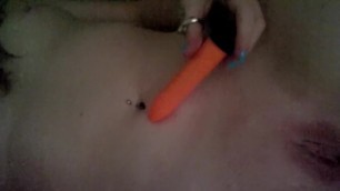 Young Ginger Teenager first Vibrator Solo Play