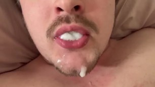 Big Puddle of Cum on my Tongue ;p