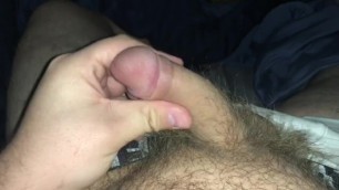 Jerking off my Hairy Cock (Cumshot)