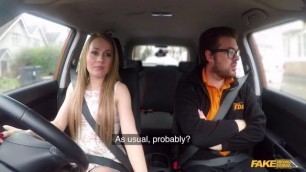 Hot Blonde Carmel Anderson Sticky facial climax ends lesson FakeDrivingSchool