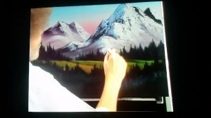 Bob Ross Teaching you how to Paint Mountains