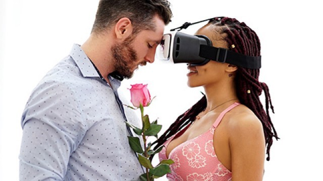 VRBangers Hot Ebony Fucked Hard on Valentines Day Girl VR
