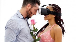 VRBangers Hot Ebony Fucked Hard on Valentines Day Girl VR