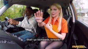 Awesome Blonde Georgie Lyall Long black cock pleases examiner FakeDrivingSchool