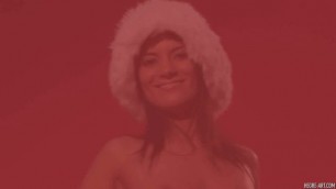 HegreArt Amandine Unwrapped Girl in christmas hat