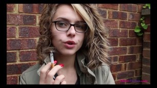 Chloe toy - girl smokes cigarettes on camera