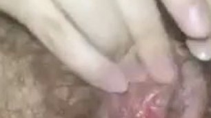 amateur husband caresses his wifes pussy