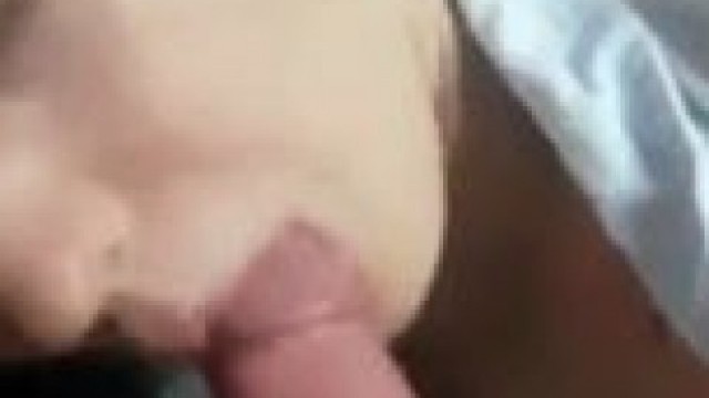 brunette with big boobs sucks dick