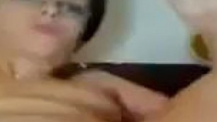 naked teacher in glasses webcam