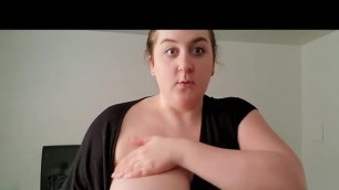 Ugly bitch trying to get attention by milking fat tits on YT