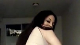 Latina Plugs Her Butt And Shakes Her Ass