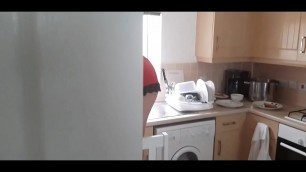 The stepfa secretly films his d when he was cleaning the house and then her to suck his big cock&period;