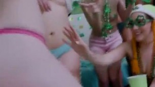 Hot College Princesses Getting Naked At St Patricks Day Party porn fuck