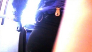 Huge Butt Mom in Black Jeans a Bus Public Porn