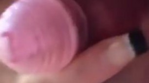 pussy wet with a pink Dildo