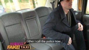Blonde woman decided to drive a taxi because she can often fuck her horny clients