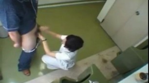 brunette japanese nurses masturbating dick of the patient