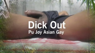 Pu_Joy Cock Out Short Pants on The Bed Asian Gay Straight Twink
