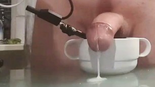 full video of spoon insertion in dick and electrified balls in coffee until cumshot