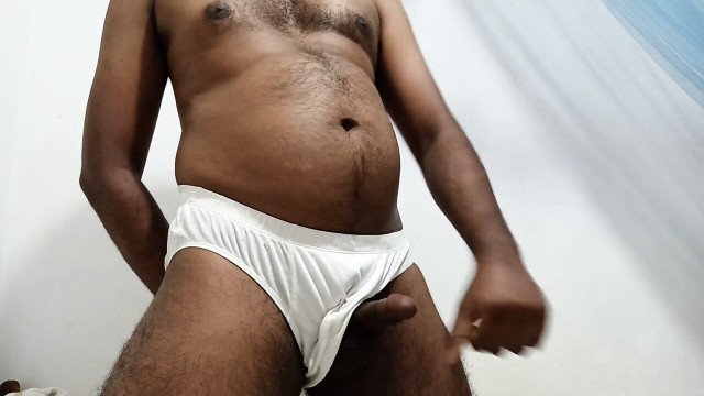 Indian Gay Daddy Cumshot & Hot Underwear