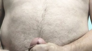 Self whipping, clothes ripping, thick cumshot