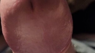 Beautiful close up cock masturbation
