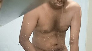 Small cock filmed shower