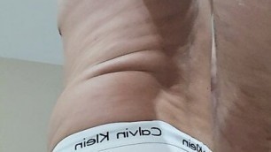 I wake up my cock in white pantie