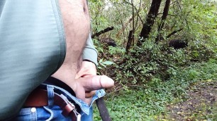 Chubbear Cumshot outdoor Playing after Shave Nature Area Just alone