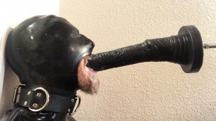 Rubber Pig Throat Fucked by Machine : Slime Edition