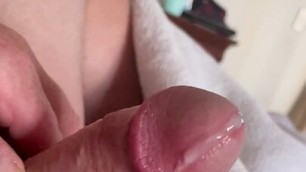 Drippy cock cums after 2 hours of edging