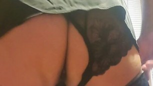 Asspussy in Sexy Sheer Black Panties Takes Another Huge Cucumber & Still Wants More In a Marathon Session!!