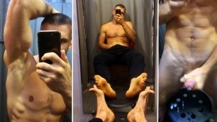 A Russian MALE Humiliates You in the Fitting Room and ENDS up on the mirror! Dirty talk! Foot Fetish
