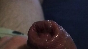 Pumped Cock Condom Masturbation