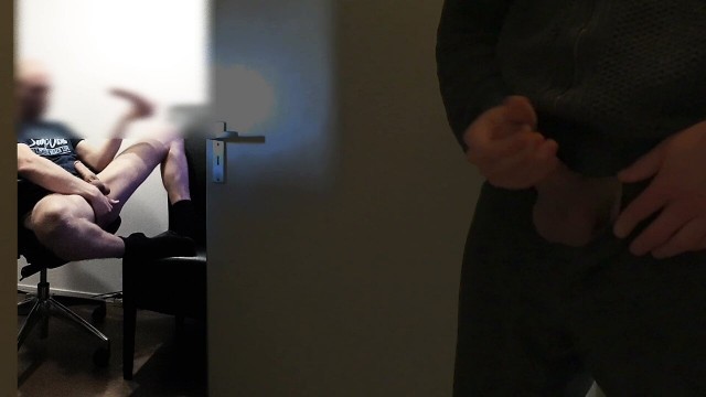 roommate caught masturbating while anal penetrating himself and watching gay porn after being home from work early