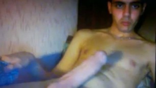 smooth turkish guy wanking huge thick cock on cam